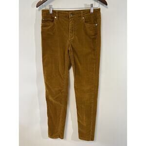 J. Mclaughlin Velour Pants Women’s Sz 4 Mustard Gold Boho Velvety Stretch 29x29